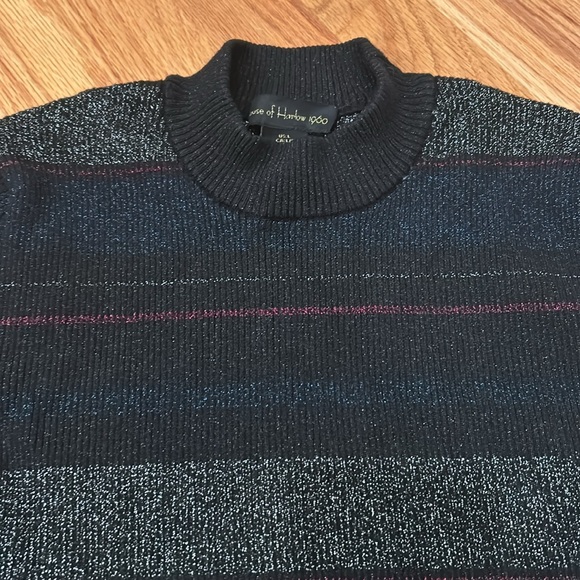 Revolve House Of Harlow 1960 Stripped Sweater Metallic Size large - Picture 2 of 6